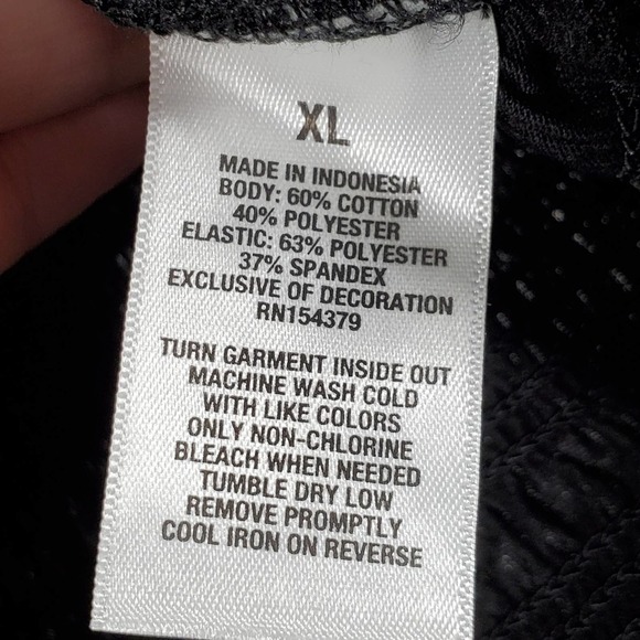 Aeropostale Embroidered Striped Wide Strap Cropped Smocked Tank Top Black XL - Picture 6 of 11